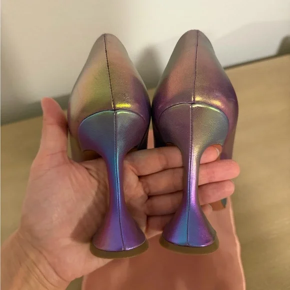 Amina Muaddi Ami Iridescent Pumps - Picture 3 of 9